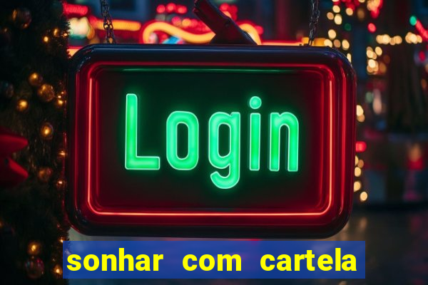 sonhar com cartela de bingo